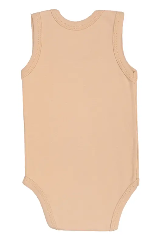 100% Cotton I Lay Inside For 9 Months Printed Onesie & Body - Beige - 3