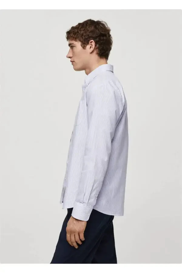 100% cotton kodak striped shirt - 6