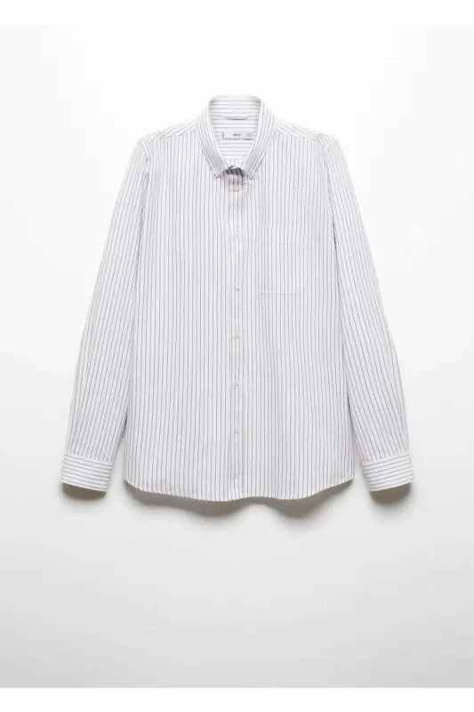 100% cotton kodak striped shirt-White - 3