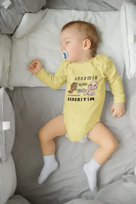 100% Cotton Long Sleeve Snap Bodysuit with 