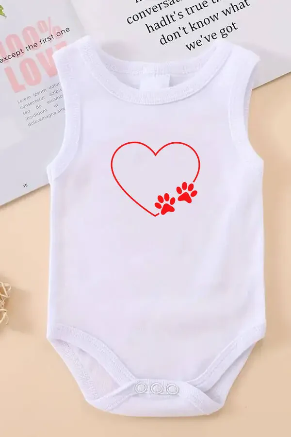 100% Cotton Love Printed Soft Texture Printed Onesie & Bodysuit - 3
