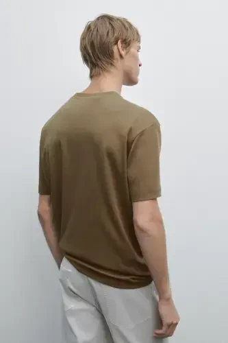 %100 cotton medium thickness t-shirt-Greenish - 3