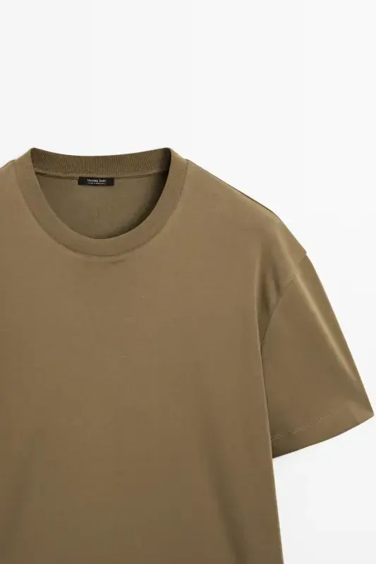 %100 cotton medium thickness t-shirt-Greenish - 6