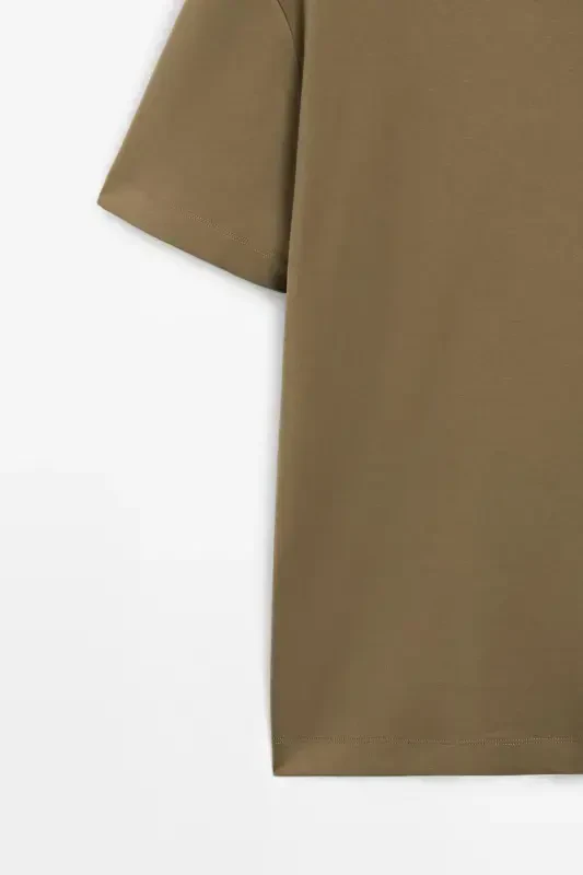 %100 cotton medium thickness t-shirt-Greenish - 7