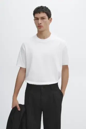 %100 cotton medium thickness t-shirt - White - 6