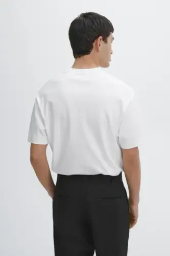 %100 cotton medium thickness t-shirt - White - 7