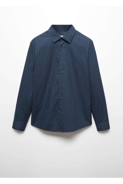 100% Cotton Micro Leaf Patterned Shirt - 3
