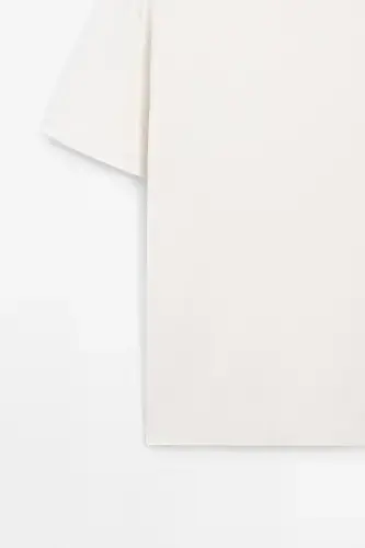 %100 cotton mid-weight t-shirt-Cream - 3