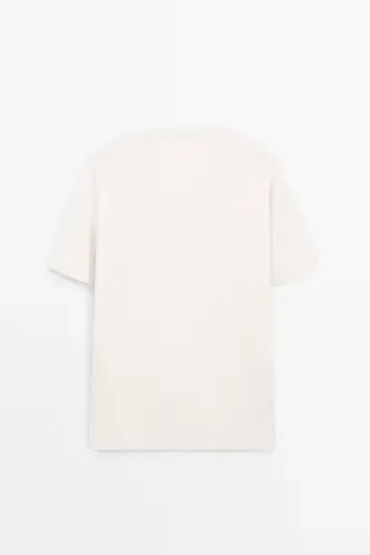 %100 cotton mid-weight t-shirt-Cream - 4