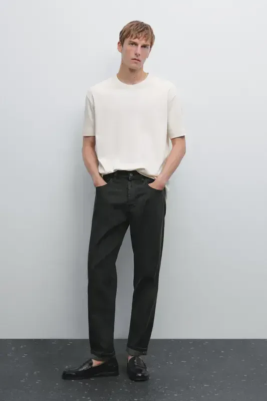 %100 cotton mid-weight t-shirt-Cream - 5