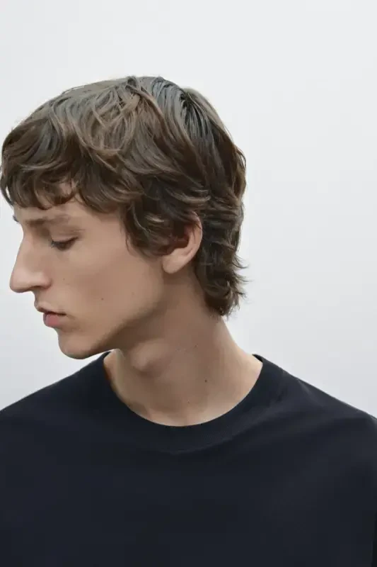 100% cotton mid-weight t-shirt-DARK NAVY - 4