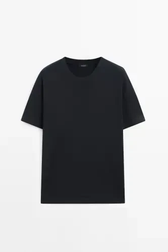 100% cotton mid-weight t-shirt-DARK NAVY - 5