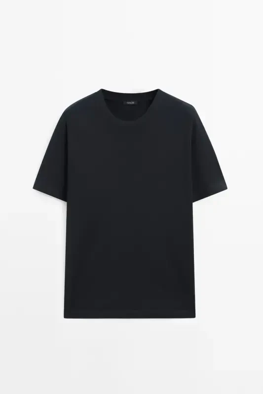 100% cotton mid-weight t-shirt-DARK NAVY - 5