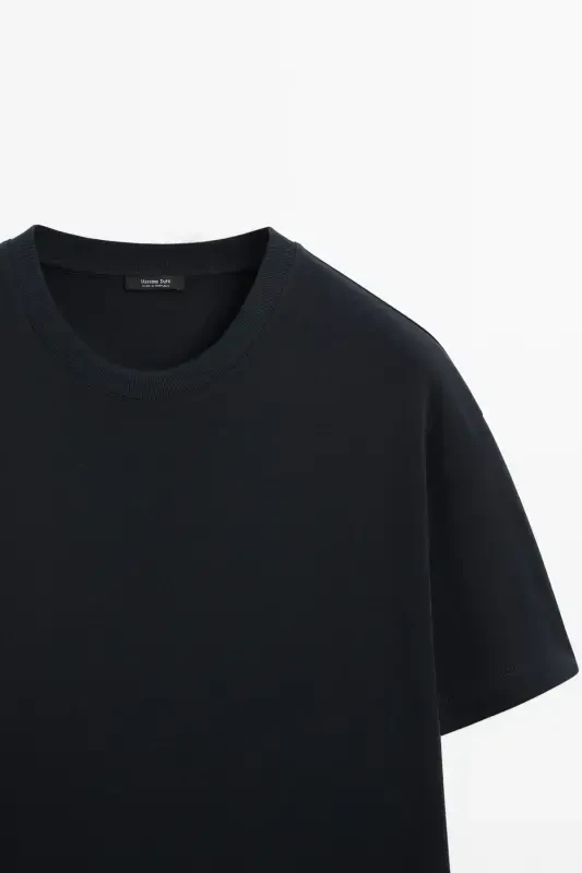 100% cotton mid-weight t-shirt-DARK NAVY - 6