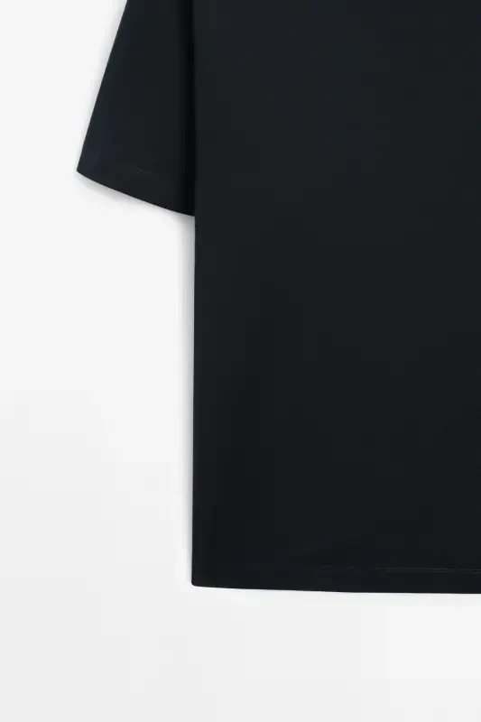 100% cotton mid-weight t-shirt-DARK NAVY - 7