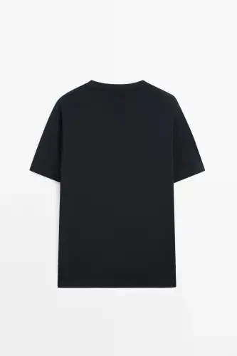 100% cotton mid-weight t-shirt-DARK NAVY - 8