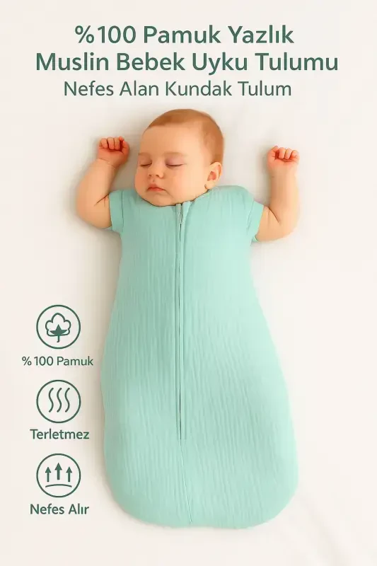 100% Cotton Newborn Baby Summer Swaddle Jumpsuit - TEGA