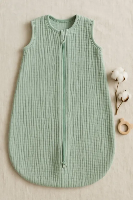 100% Cotton Newborn Baby Summer Swaddle Jumpsuit - 2