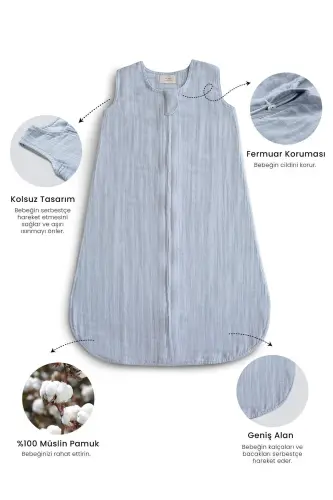100% Cotton Newborn Baby Summer Swaddle Sleeping Bag - 4