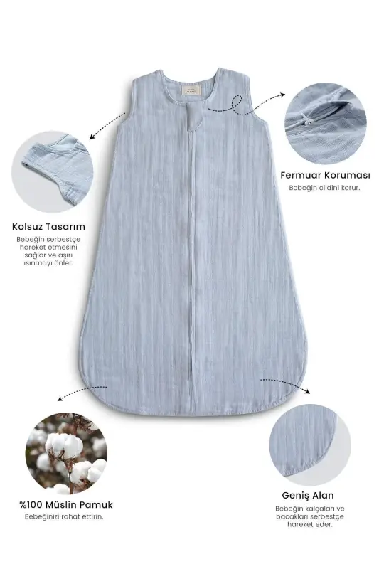 100% Cotton Newborn Baby Summer Swaddle Sleeping Bag - 4