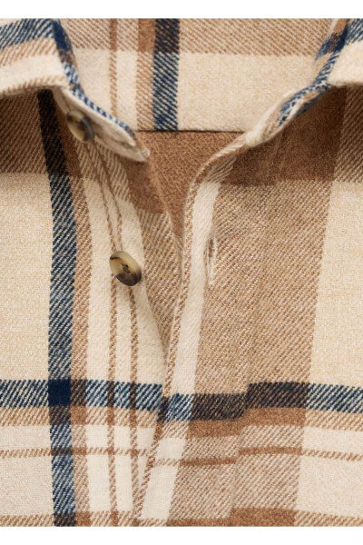 100% Cotton Plaid Flannel Shirt Jacket - 5