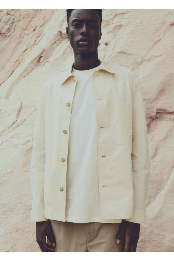 100% Cotton Pocket Shirt Jacket - 5