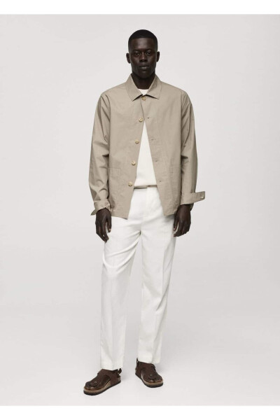 100% Cotton Poplin Shirt Jacket - 2