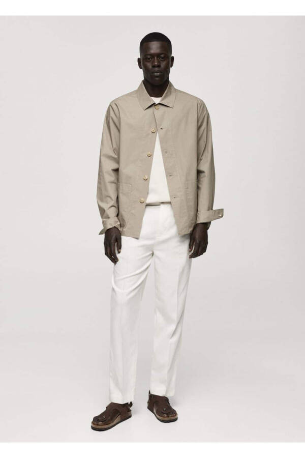 100% Cotton Poplin Shirt Jacket - 2