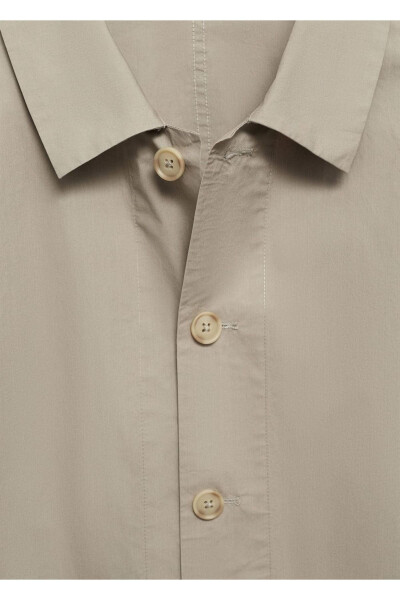 100% Cotton Poplin Shirt Jacket - 5