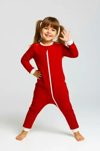 100% Cotton Sleeping Bag Baby and Kids Winter Baby Sleeping Bag - 1.5 Tog, Zippered, Long Rib-Red - 1