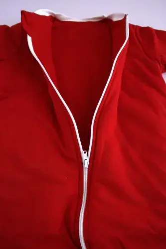 100% Cotton Sleeping Bag Baby and Kids Winter Baby Sleeping Bag - 1.5 Tog, Zippered, Long Rib-Red - 6