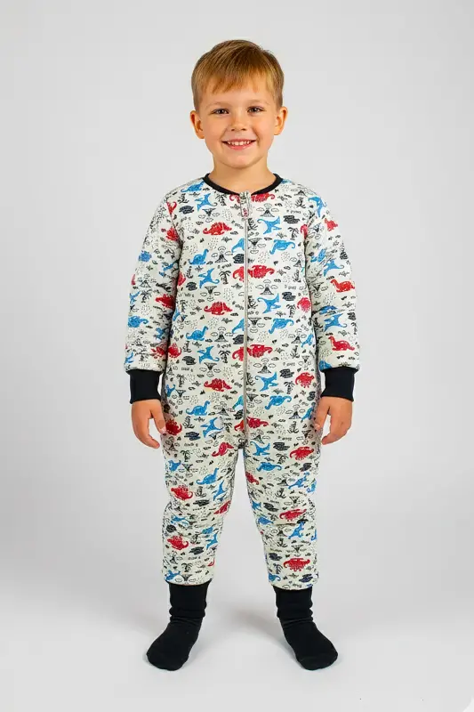 100% Cotton Sleeping Bag Baby and Toddler Sleeping Bag - 1.5 Tog, Zippered, Long Rib-white - EKOZMONOT BEBEK TULUMLARI