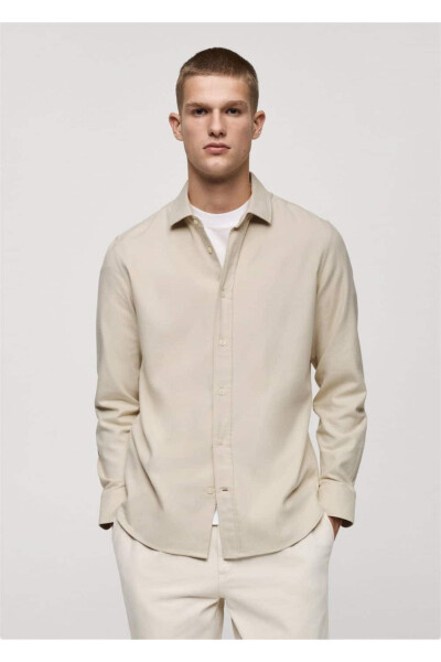 100% Cotton Slim Fit Shirt - MANGO MAN