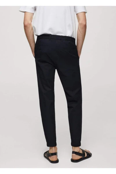 100% Cotton Slim Fit Trousers - 4