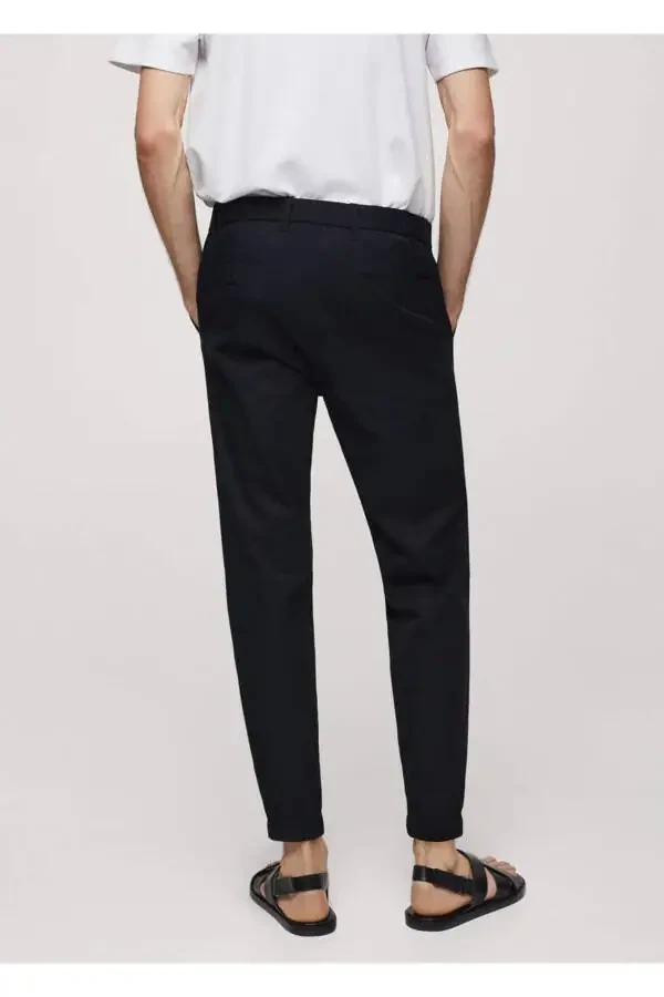 100% Cotton Slim Fit Trousers - 4