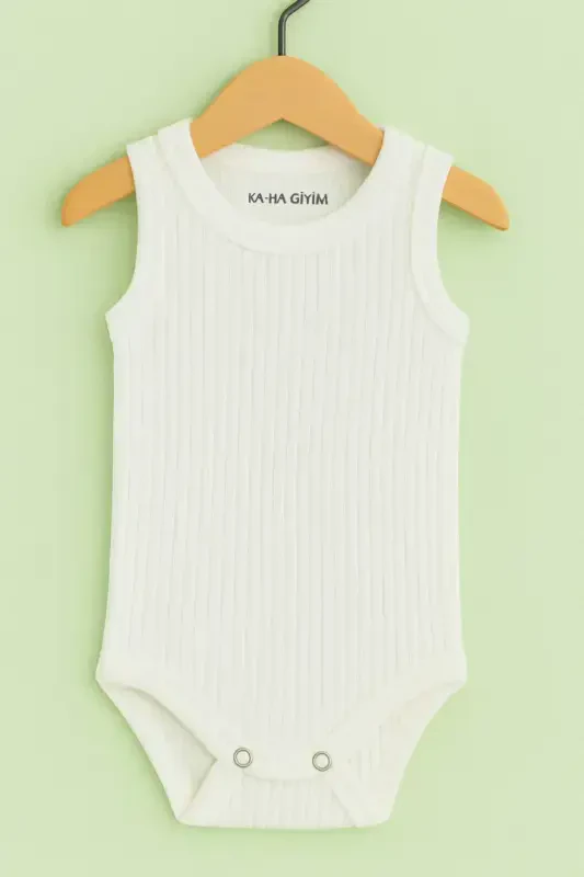 %100 Cotton Snap Baby Bodysuit / Cotton Baby Tank Top / Baby Snap / Organic Baby Tank Top - 3