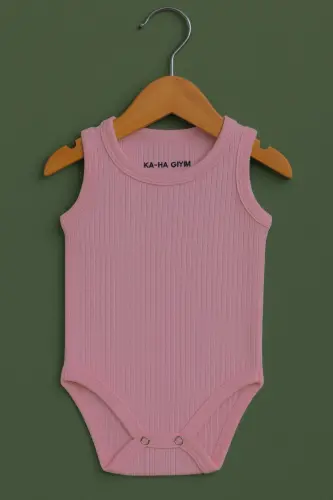 100% Cotton Snap Baby Bodysuit / Cotton Baby Undershirt / Baby Snap / Organic-Salmon - 5