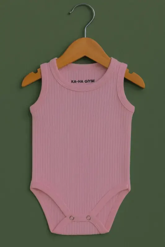 100% Cotton Snap Baby Bodysuit / Cotton Baby Undershirt / Baby Snap / Organic-Salmon - KA-HA GIYIM