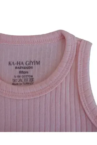 100% Cotton Snap Baby Bodysuit / Cotton Baby Undershirt / Baby Snap / Organic-Salmon - KA-HA GIYIM (1)