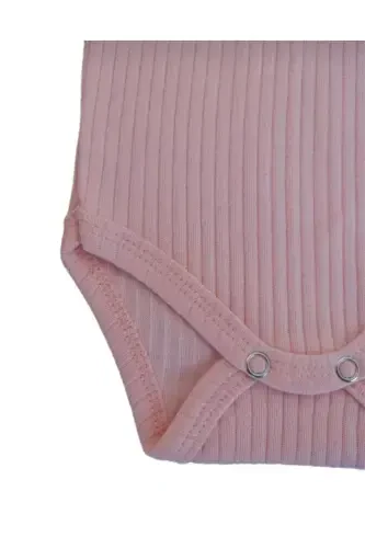 100% Cotton Snap Baby Bodysuit / Cotton Baby Undershirt / Baby Snap / Organic-Salmon - 3