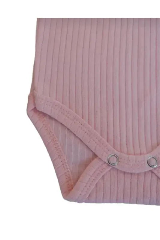 100% Cotton Snap Baby Bodysuit / Cotton Baby Undershirt / Baby Snap / Organic-Salmon - 3