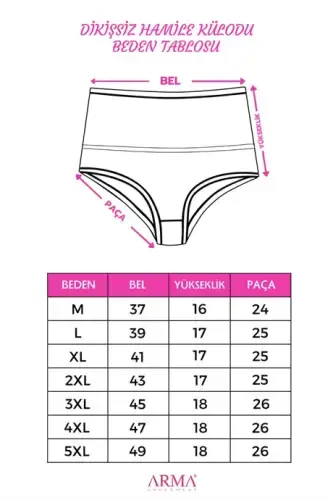 100% Cotton Soft Touch Flexible (SEAMLESS) Maternity Panties Nude 3-Pack - BÜYÜKBEDENIZ (1)