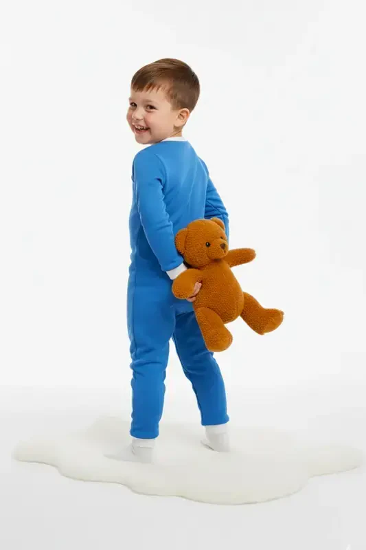 100% Cotton Unisex Sleep Sack Baby and Toddler Sleeping Bag - 1.5 Tog, Zippered, Kids Sleeping Bag-plain blue - 3