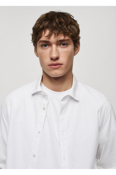 100% Cotton Waffle Shirt - 8