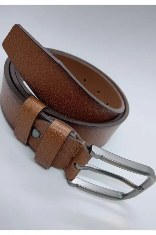 %100 Genuine Leather 2-Piece Navy Brown Belt-Navy Brown - 2