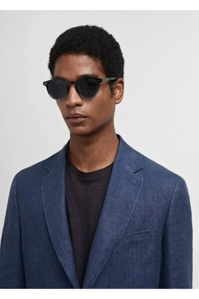 100% Herringbone Linen Blazer Jacket - 6