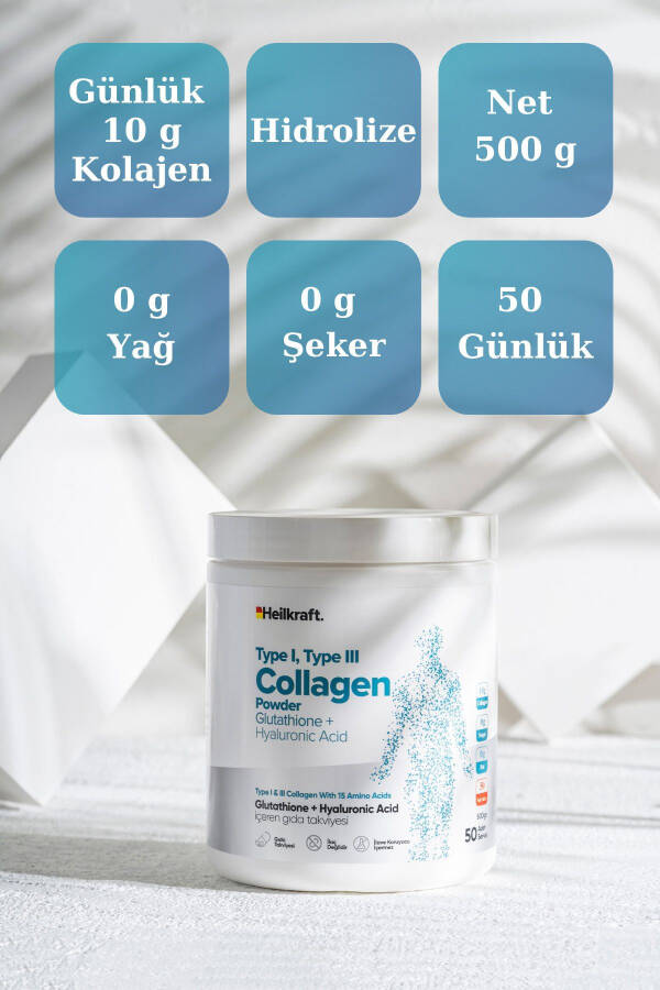 %100 Hidrolize Kolajen, Glutatyon, Hyaluronic Acid Ve 15 Amino Asit Içeren Gıda Takviyesi 50 Günlük - 4