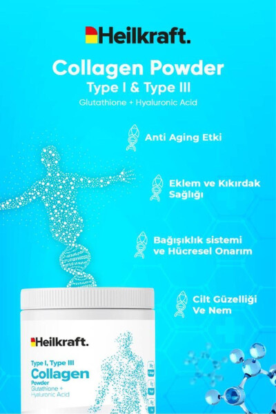 %100 Hidrolize Kolajen, Glutatyon, Hyaluronic Acid Ve 15 Amino Asit Içeren Gıda Takviyesi 50 Günlük - 12