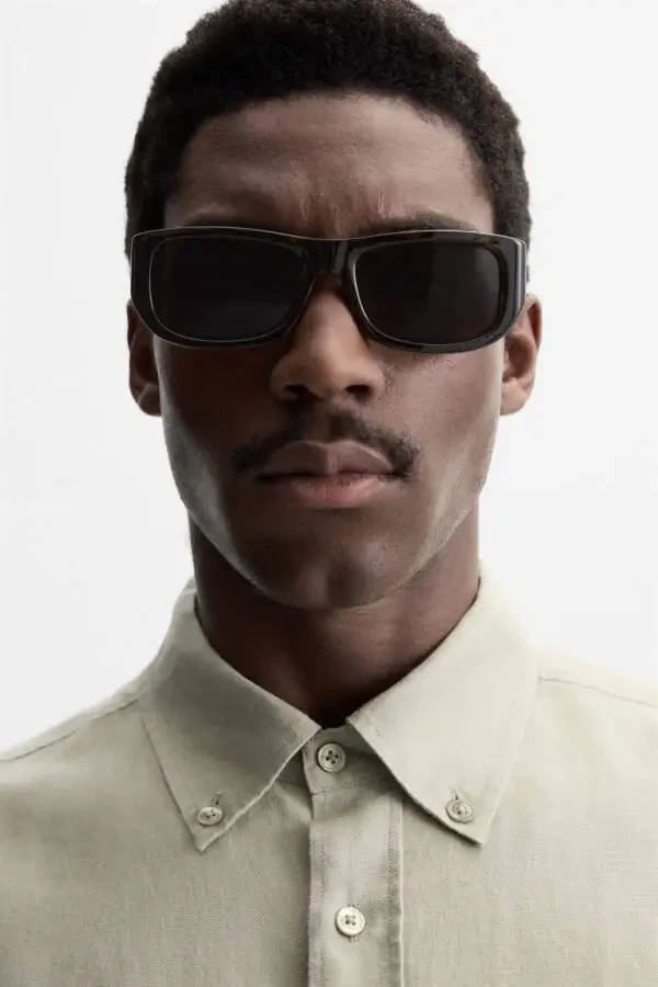 %100 KETEN GÖMLEK-Açık bej - 6