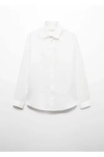 %100 Keten Regular Kesim Gömlek-Beyaz - 3